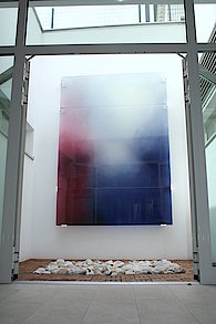 Glasgemälde, 300x200cm, für den Lichthof des Evgl.Zentrums Salzburg, Christuskirche, 2013